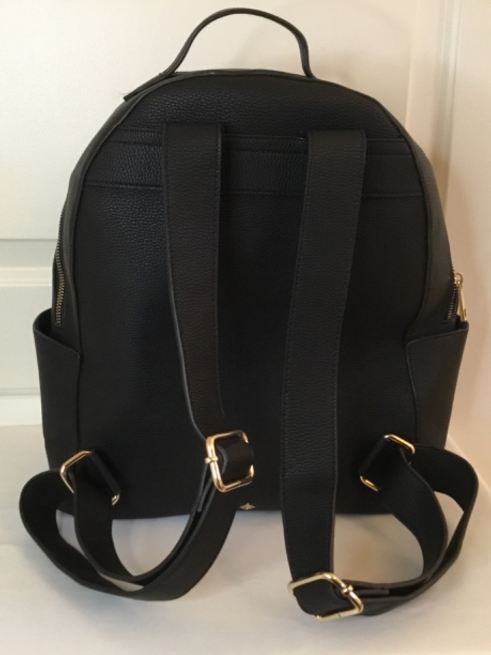 Call It Spring Black Backpack With Gold Chain Bag - Picture 5 of 6
